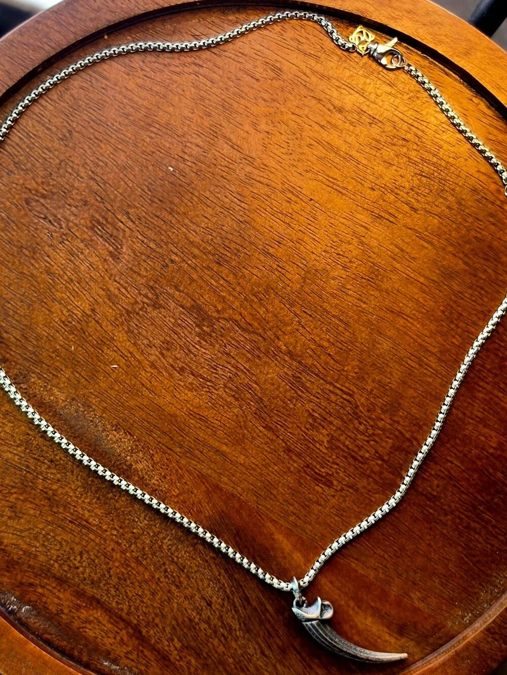 David Yurman Sterling Silver Claw Amulet On A 22